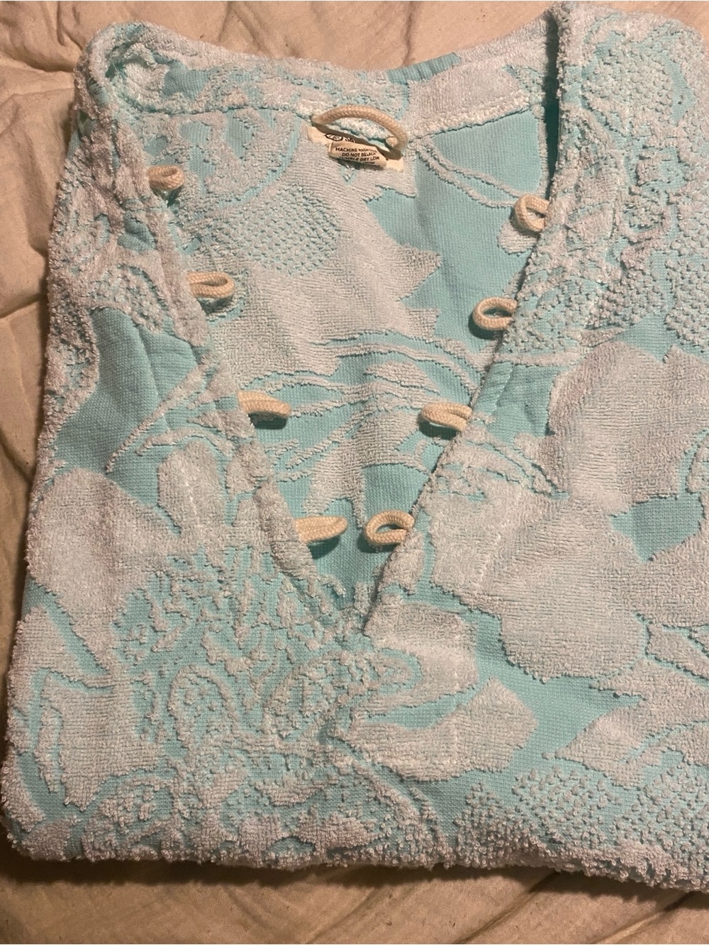 SANDCLOUD floral turtle Light Blue Beach Cover-Up dress tunic organic cotton - Picture 5 of 6